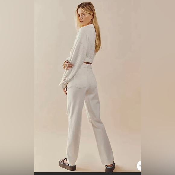 The Lasso Jean in White Free People Size 31 - Picture 5 of 15